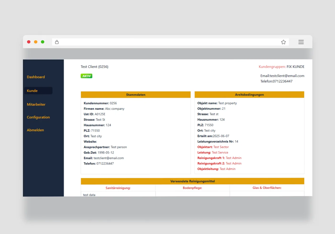 Emanuel Facility Services project interface