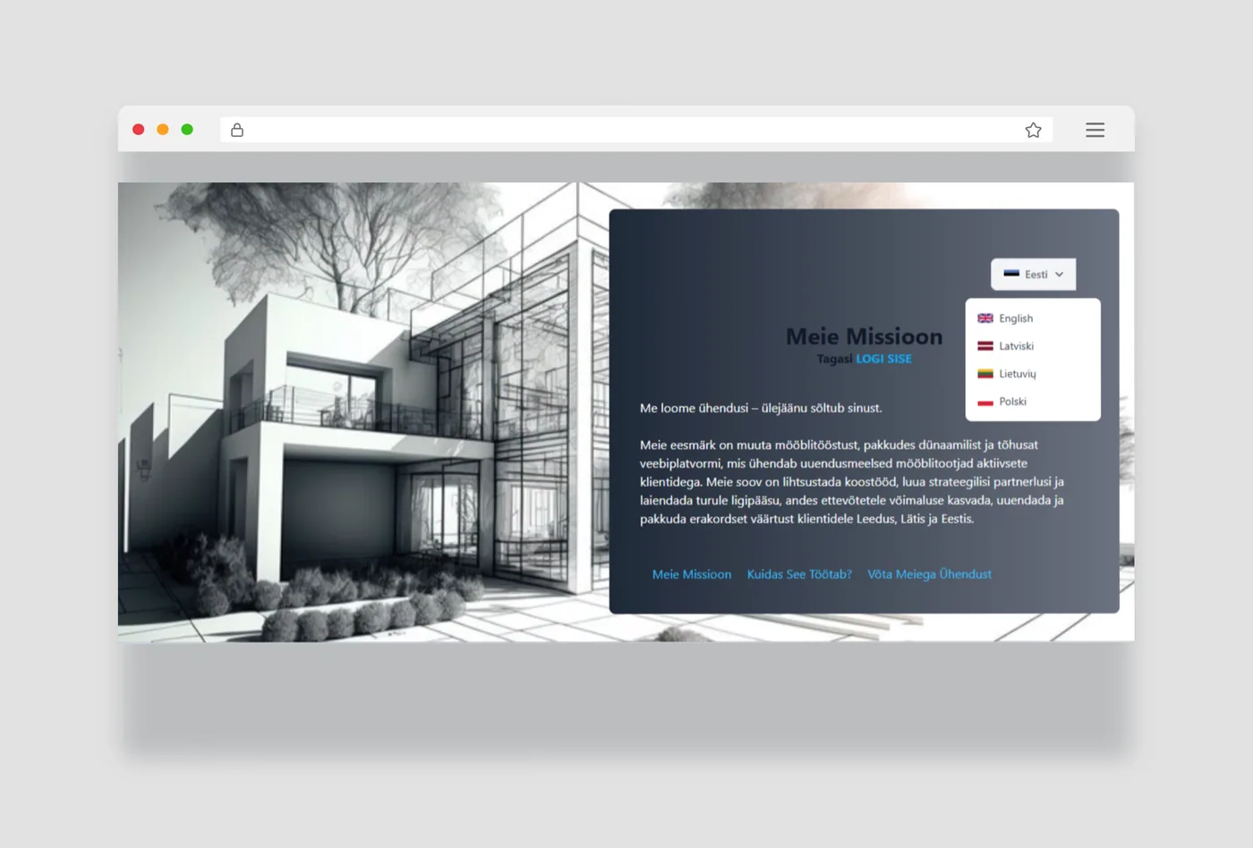 Project Manager project interface